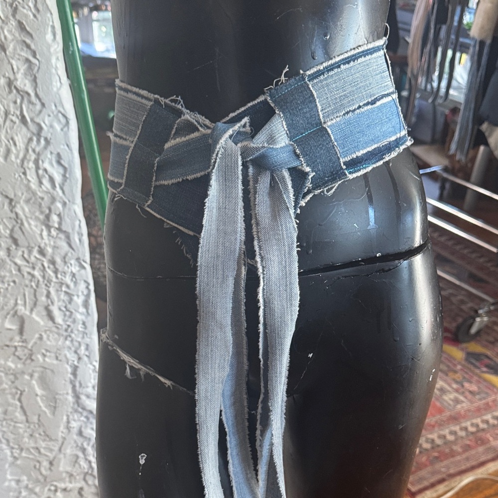 Denim Patchwork Belt